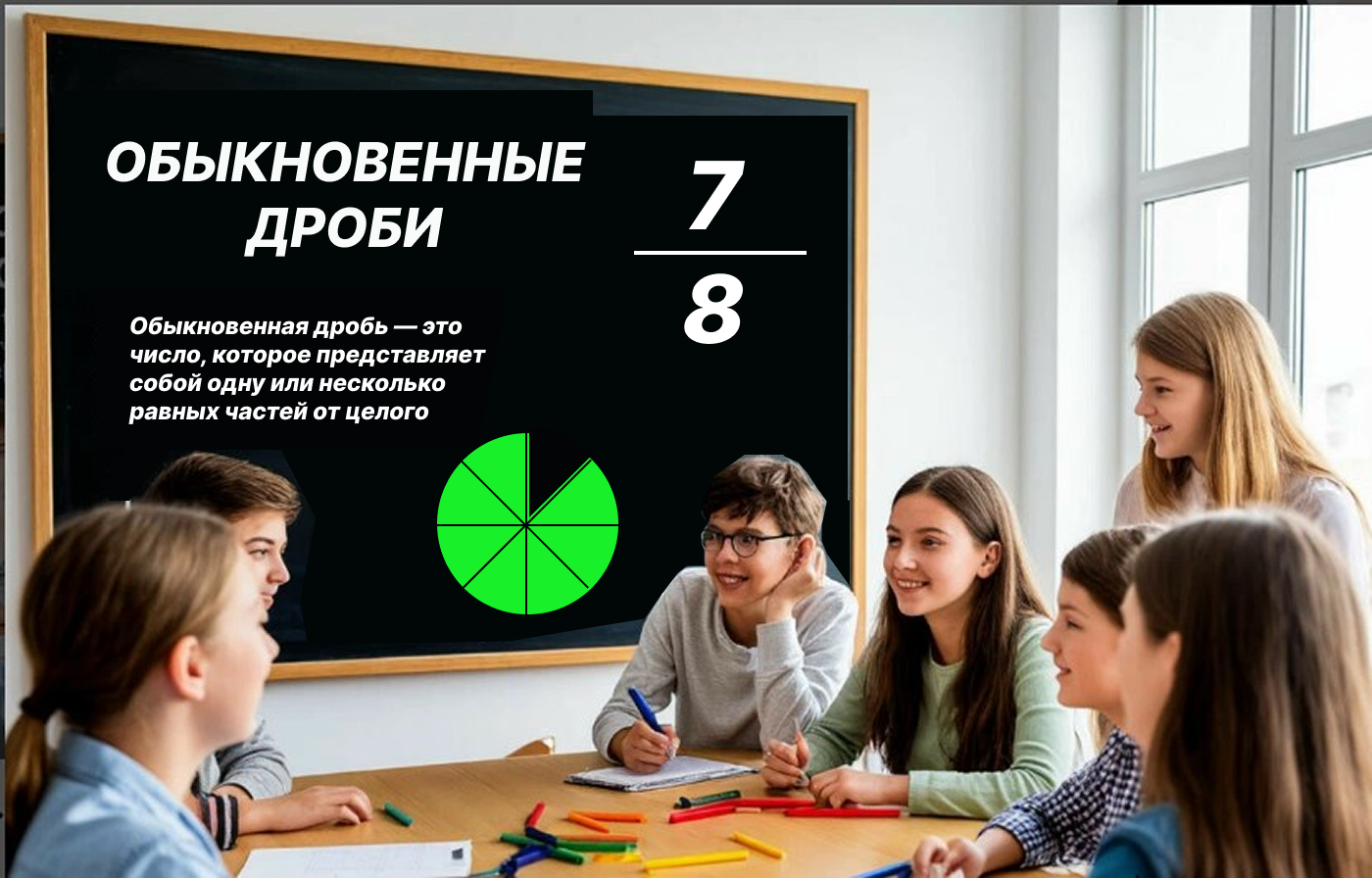 Обыкновенные дроби. Сравнение, сложение, вычитание, умножение и деление дробей